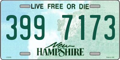 NH license plate 3997173