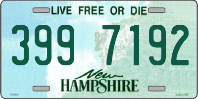 NH license plate 3997192