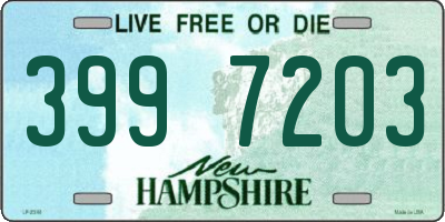 NH license plate 3997203