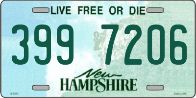 NH license plate 3997206