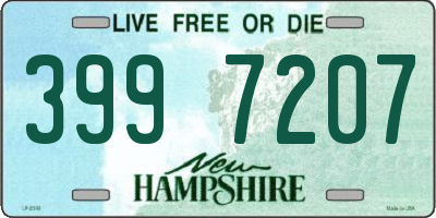 NH license plate 3997207