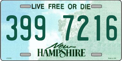 NH license plate 3997216