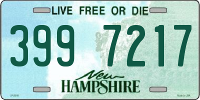 NH license plate 3997217