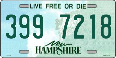 NH license plate 3997218