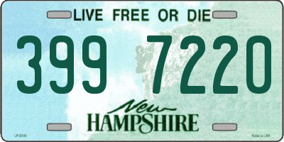 NH license plate 3997220