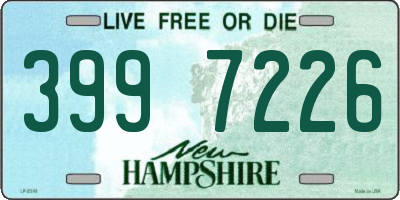 NH license plate 3997226