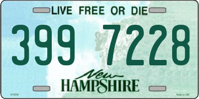 NH license plate 3997228