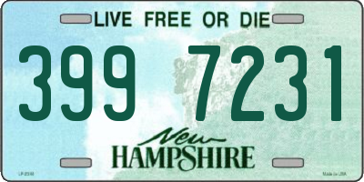 NH license plate 3997231