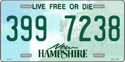 NH license plate 3997238