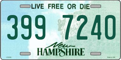 NH license plate 3997240