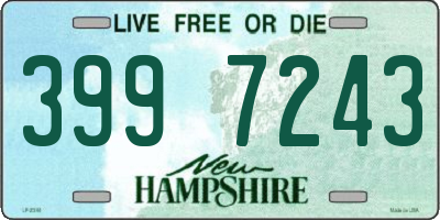 NH license plate 3997243