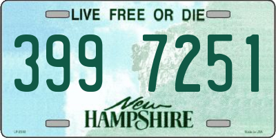 NH license plate 3997251