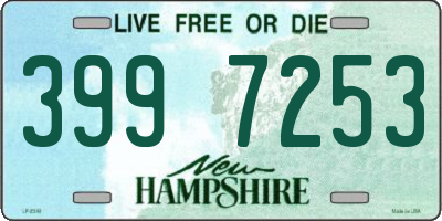 NH license plate 3997253