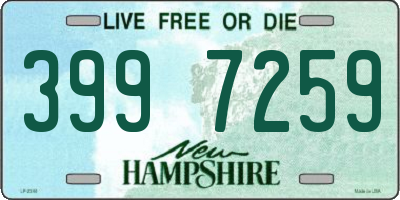 NH license plate 3997259