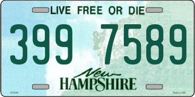 NH license plate 3997589