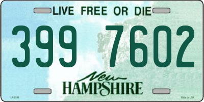 NH license plate 3997602