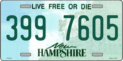 NH license plate 3997605