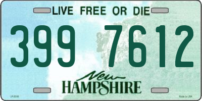 NH license plate 3997612