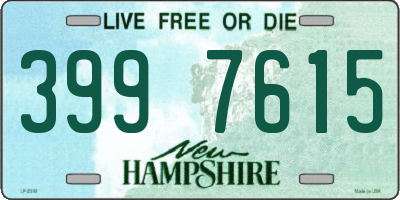 NH license plate 3997615