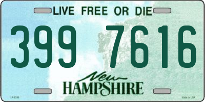 NH license plate 3997616