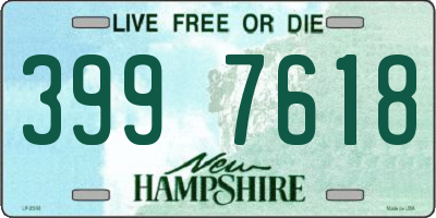 NH license plate 3997618