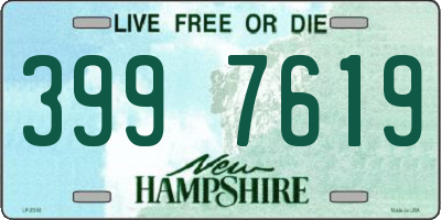 NH license plate 3997619