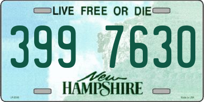 NH license plate 3997630