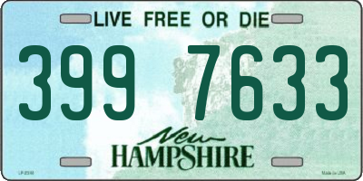 NH license plate 3997633