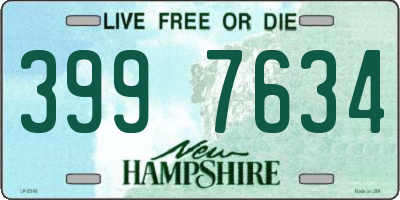 NH license plate 3997634