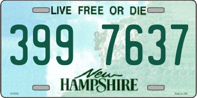 NH license plate 3997637