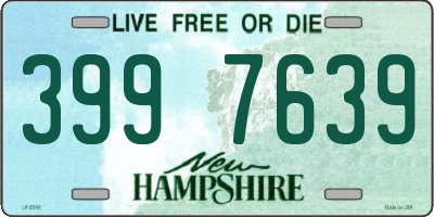 NH license plate 3997639