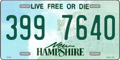 NH license plate 3997640