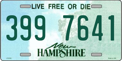 NH license plate 3997641