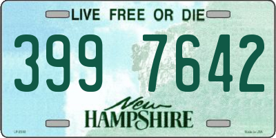 NH license plate 3997642