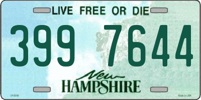 NH license plate 3997644