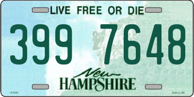 NH license plate 3997648