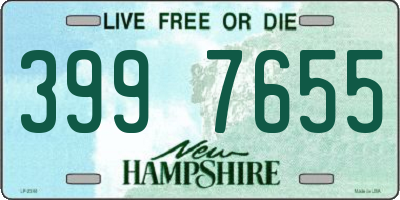 NH license plate 3997655