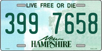 NH license plate 3997658