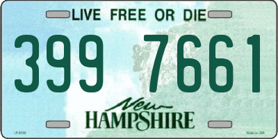 NH license plate 3997661