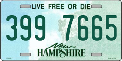 NH license plate 3997665