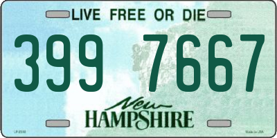 NH license plate 3997667