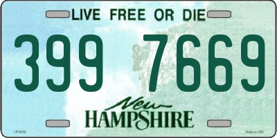 NH license plate 3997669