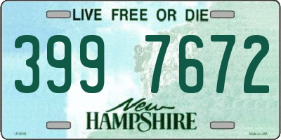 NH license plate 3997672