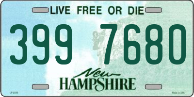 NH license plate 3997680