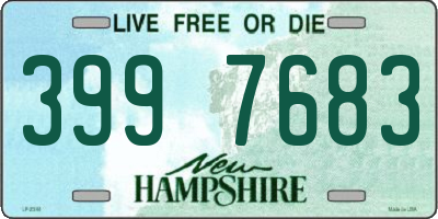 NH license plate 3997683