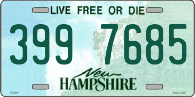 NH license plate 3997685