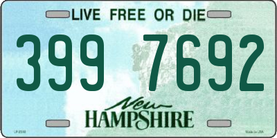 NH license plate 3997692