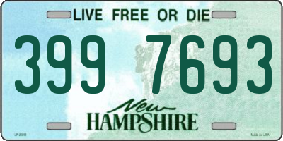 NH license plate 3997693