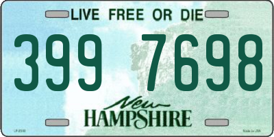 NH license plate 3997698