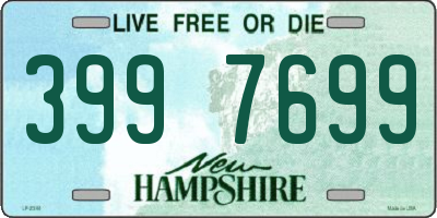 NH license plate 3997699